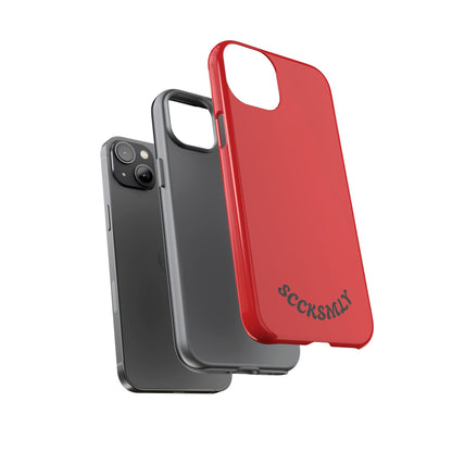 SOLID Screaming Red Tough Case for Apple