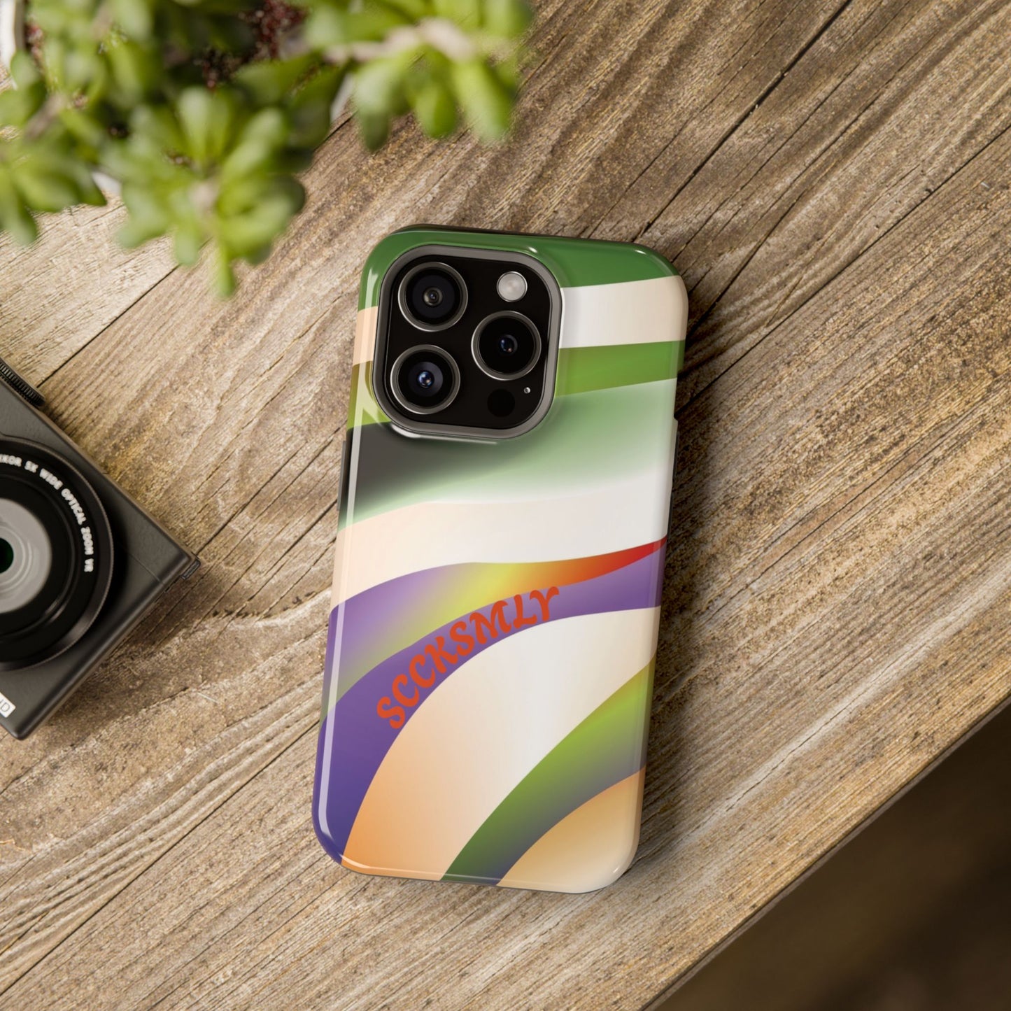 Green Waves Phone Case for Apple