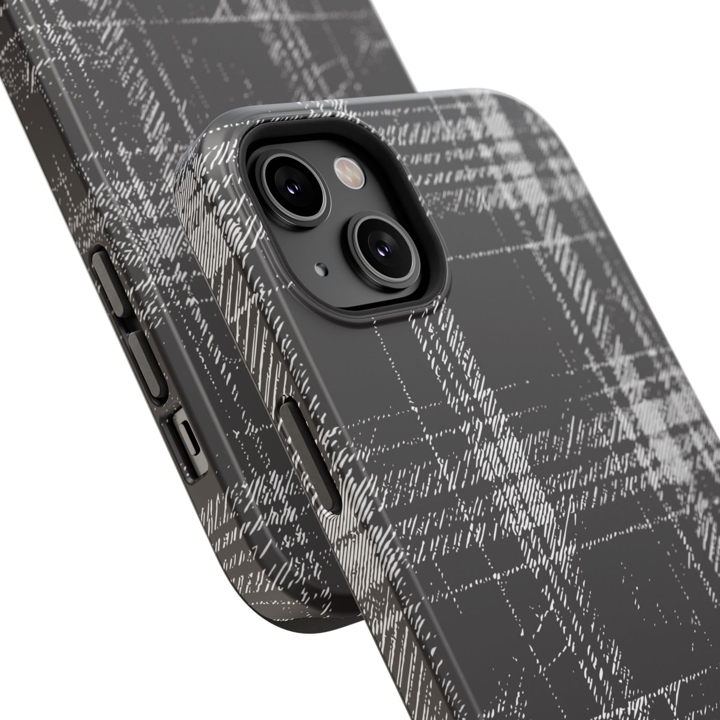 Smoky Grungy Plaid Phone Case for Apple