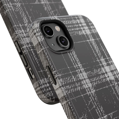 Smoky Grungy Plaid Phone Case for Apple
