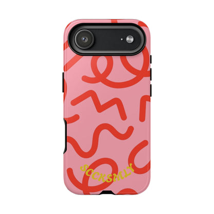 Red Candy Swirls Tough Case for Apple