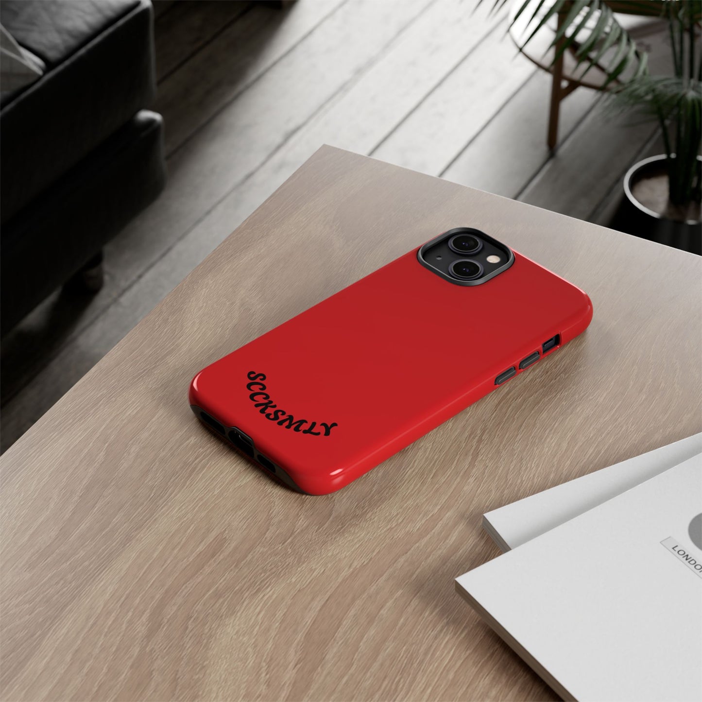 SOLID Screaming Red Tough Case for Apple