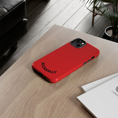SOLID Screaming Red Tough Case for Apple