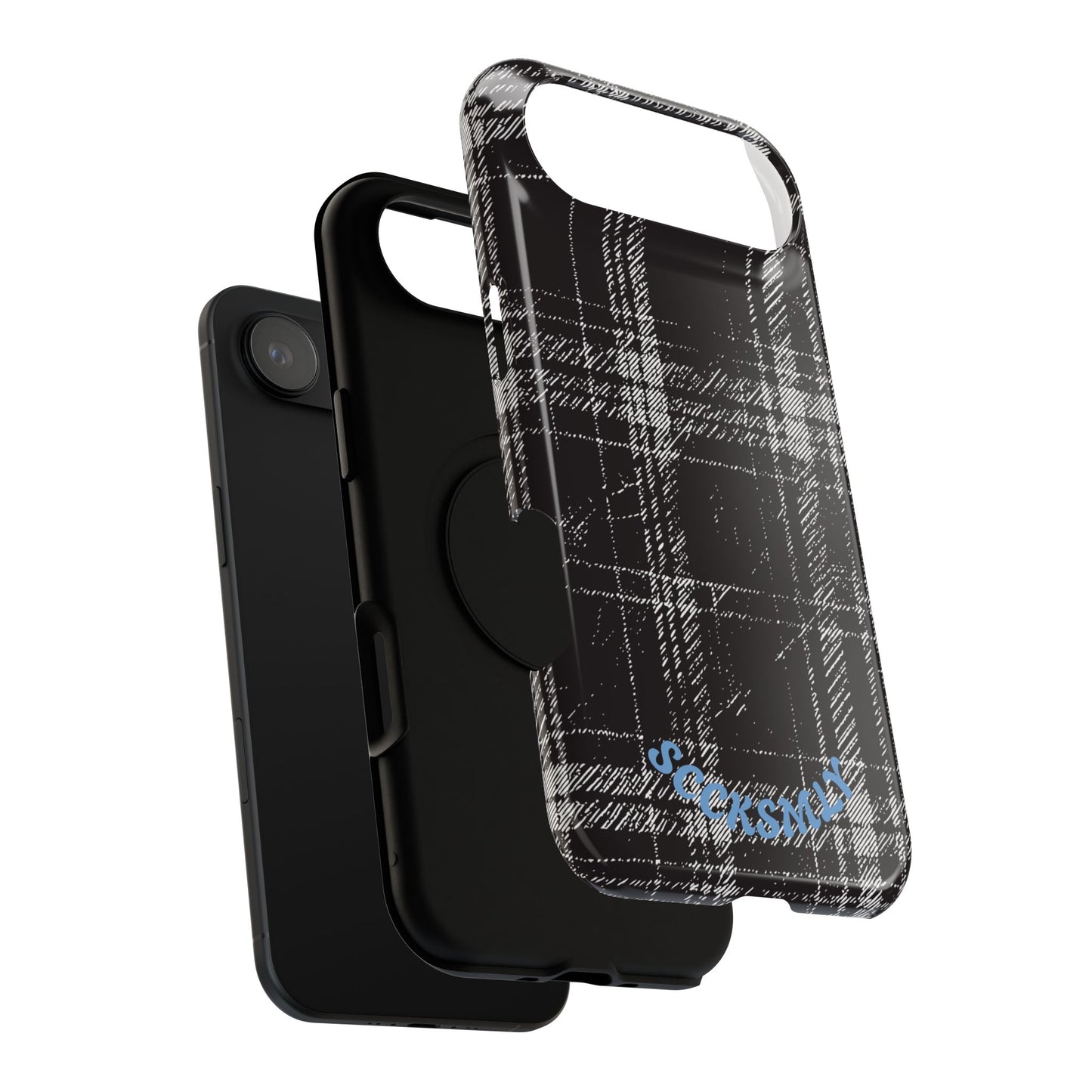 Smoky Grungy Plaid Phone Case for Apple