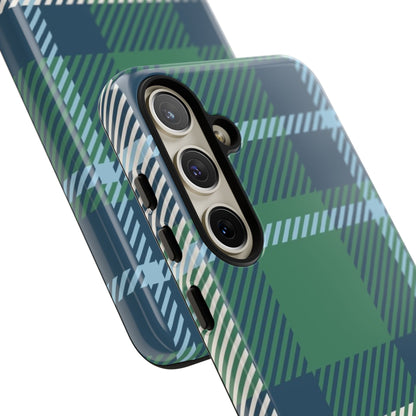 Earth and Sky Plaid Tough Phone Case for Samsung