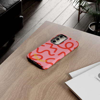 Red Candy Swirls Tough Phone Case for Samsung