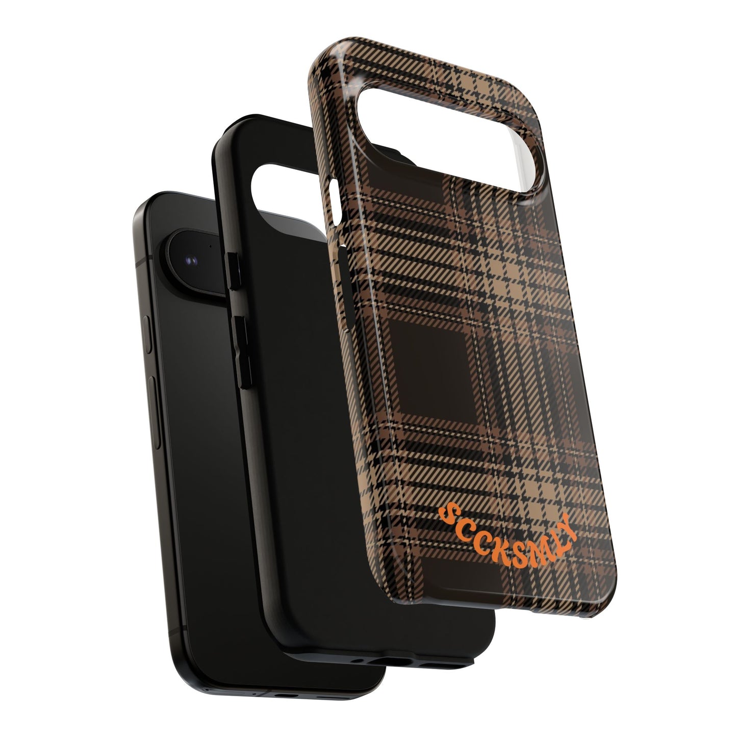 Brown Bread Plaid Tough Phone Case for Google Pixel