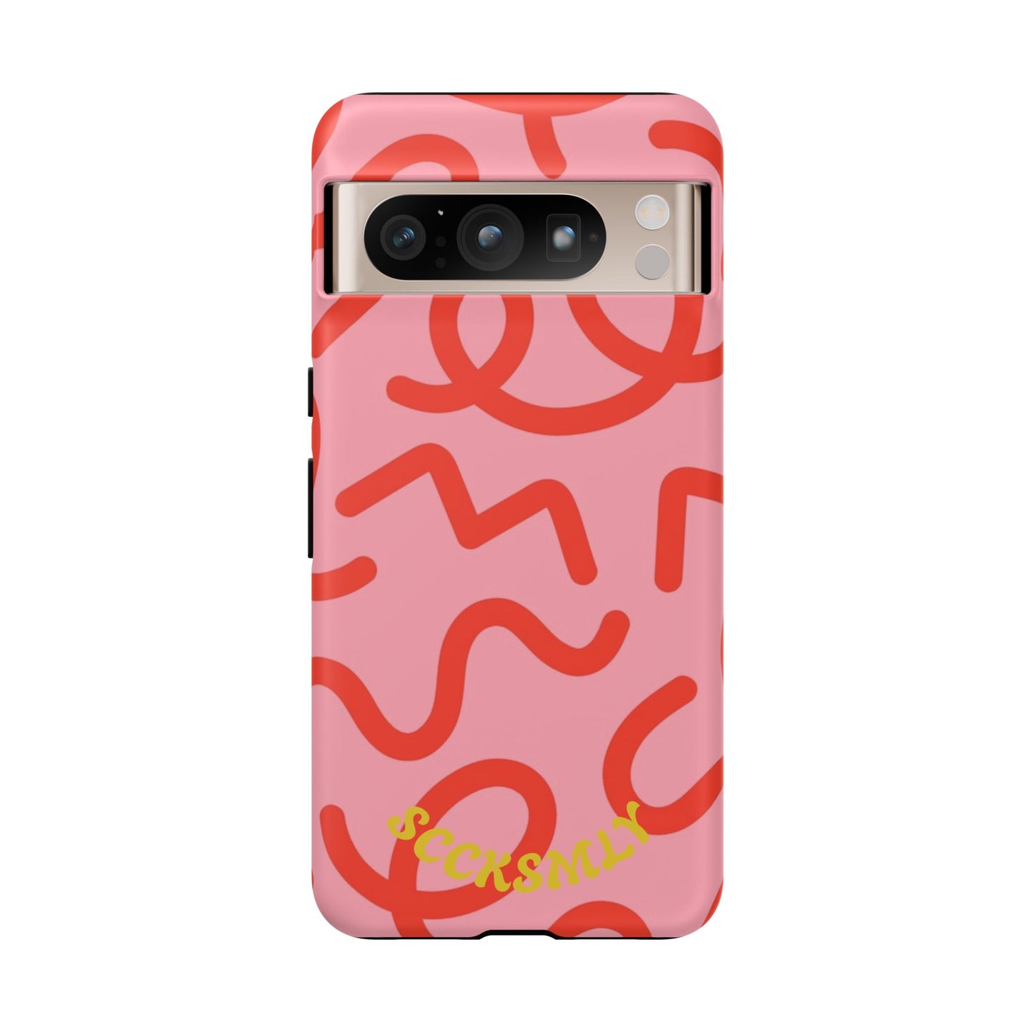 Red Candy Swirls Tough Phone Case for Google
