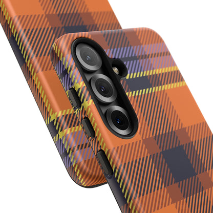Orange Sickle Plaid Phone Case for Samsung