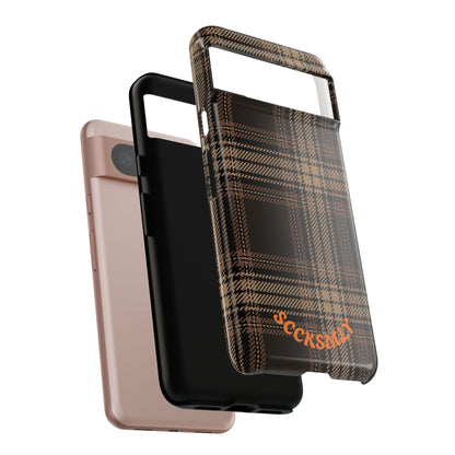 Brown Bread Plaid Tough Phone Case for Google Pixel
