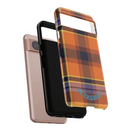 Orange Sickle Plaid Phone Case for Google Pixel