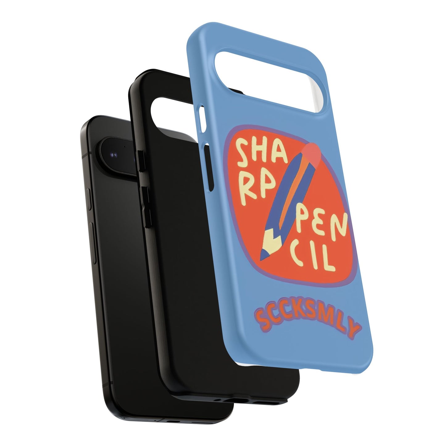 Blue "SHARPEN PENCIL" Tough Phone Case for Google Pixel