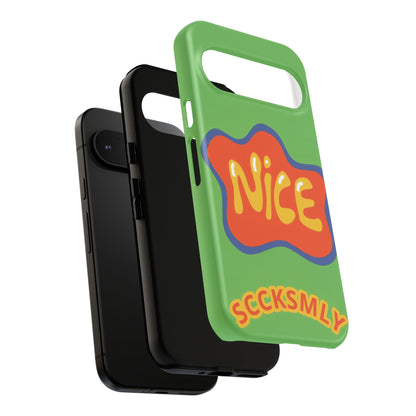 Green "NICE" Tough Phone Case for Google Pixel