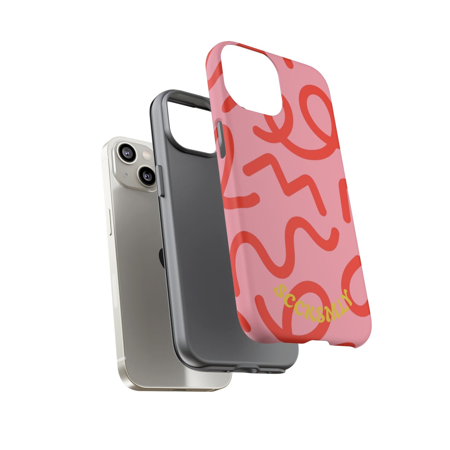 Red Candy Swirls Tough Case for Apple