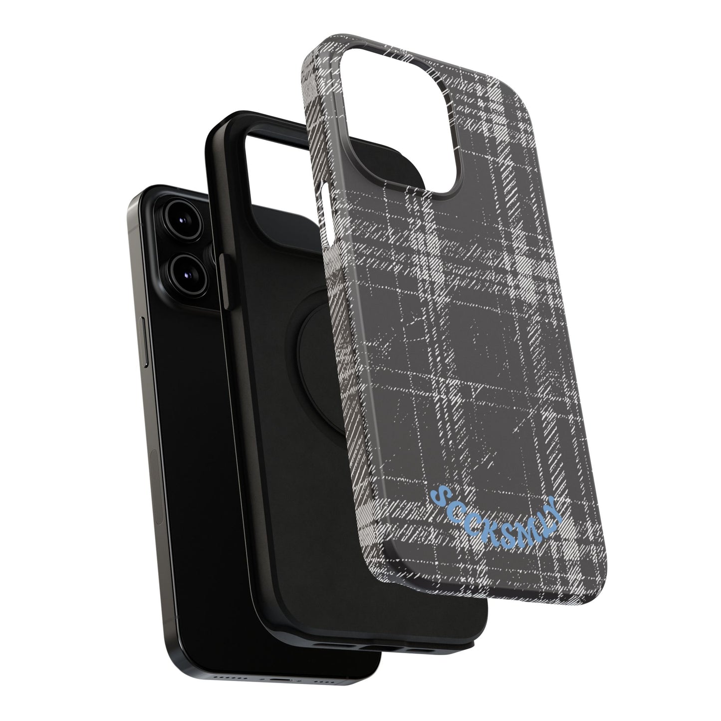 Smoky Grungy Plaid Phone Case for Apple