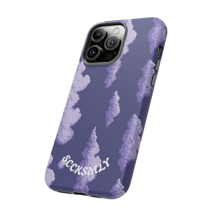 Lilac Pixel Cloud Tough Phone Case for Apple