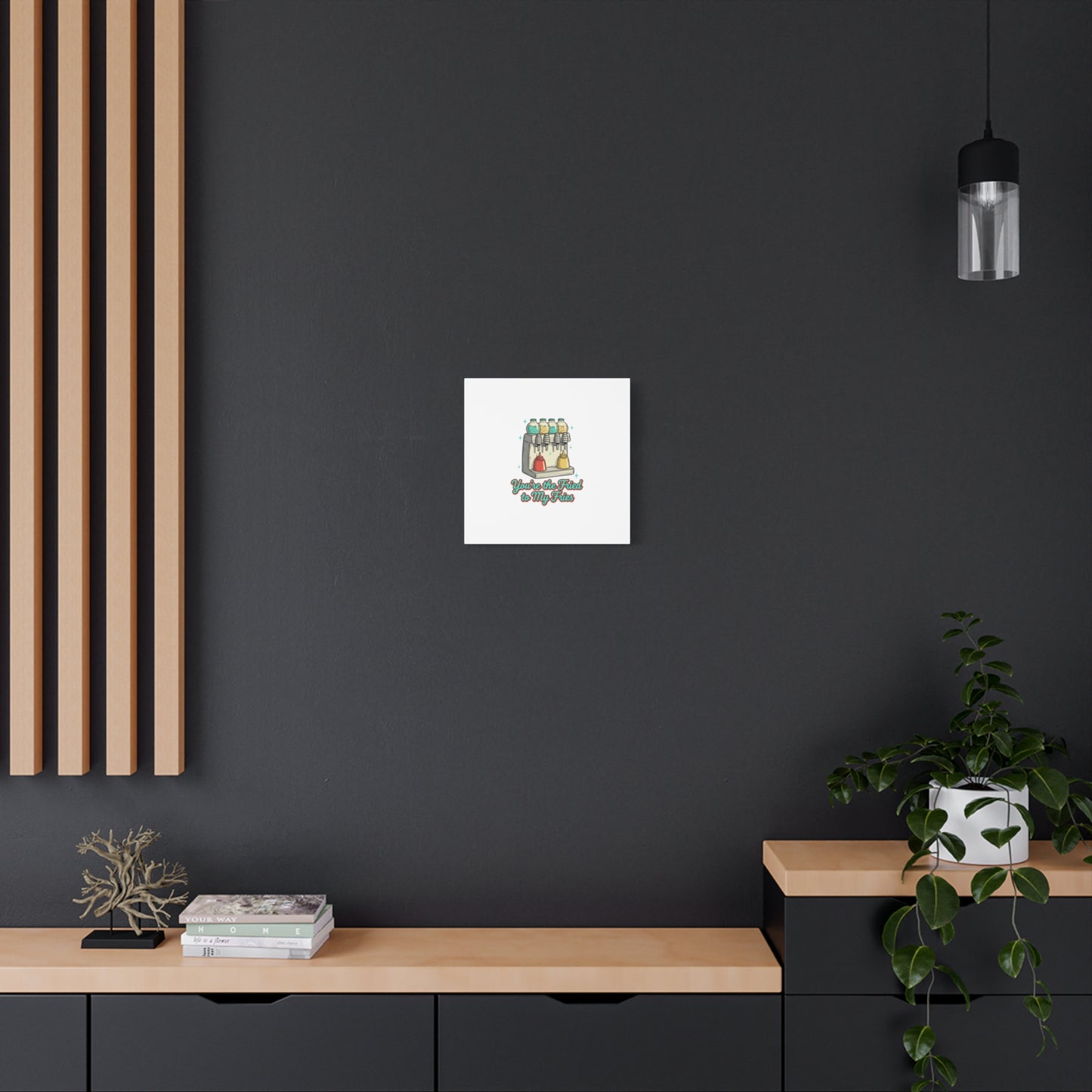 You’re the Fried to My Fries Canvas | Retro Diner Matchbook, Pantry Label Art