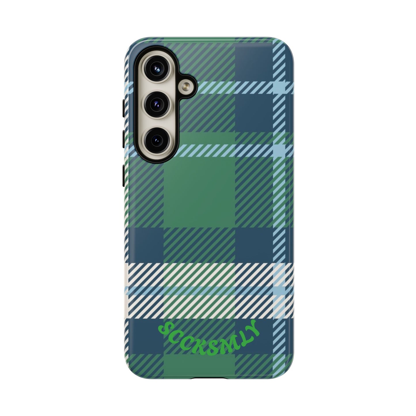 Earth and Sky Plaid Tough Phone Case for Samsung
