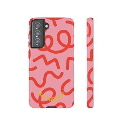 Red Candy Swirls Tough Phone Case for Samsung