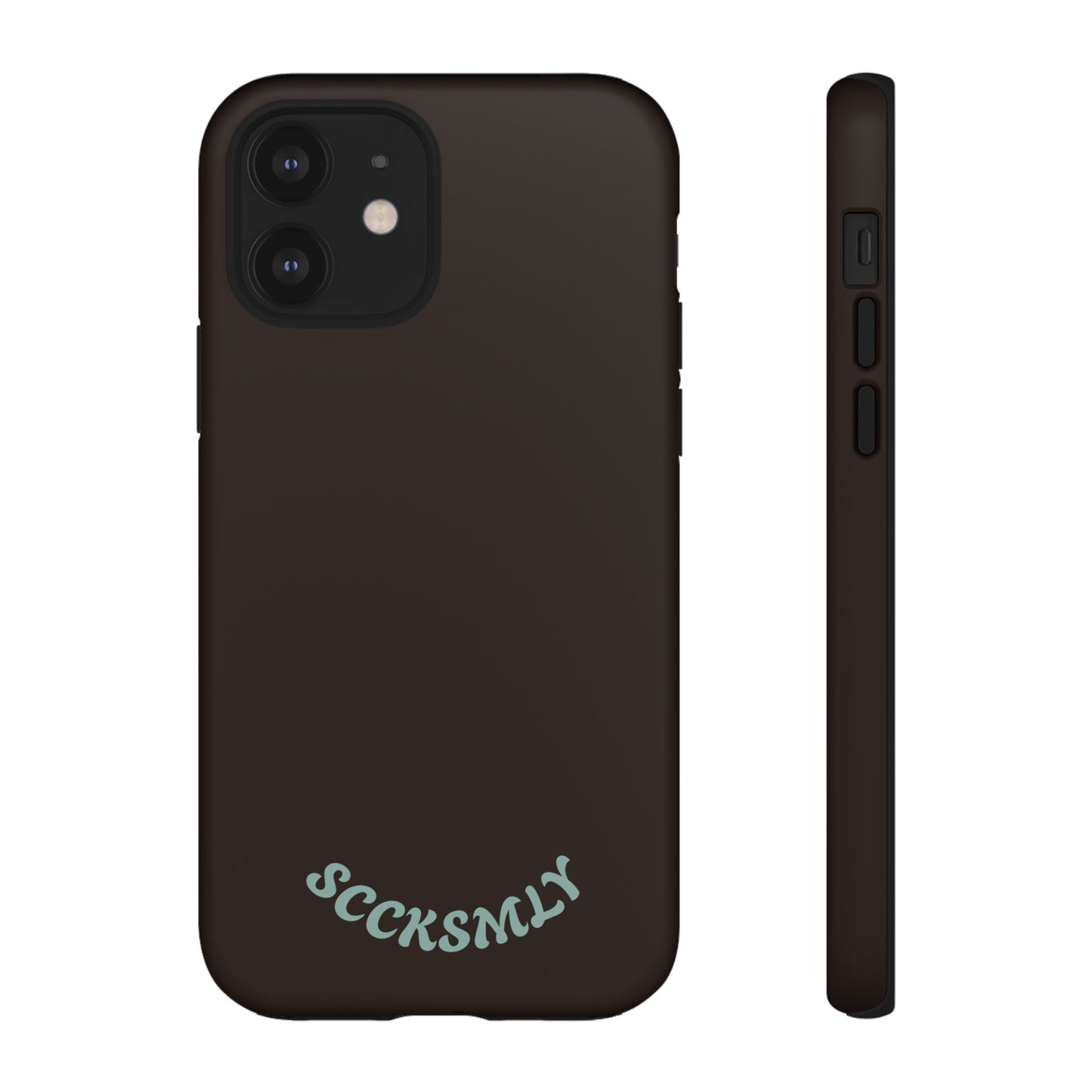 SOLID Espresso Mint Tough Phone Case for Apple