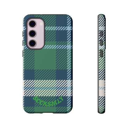 Earth and Sky Plaid Tough Phone Case for Samsung