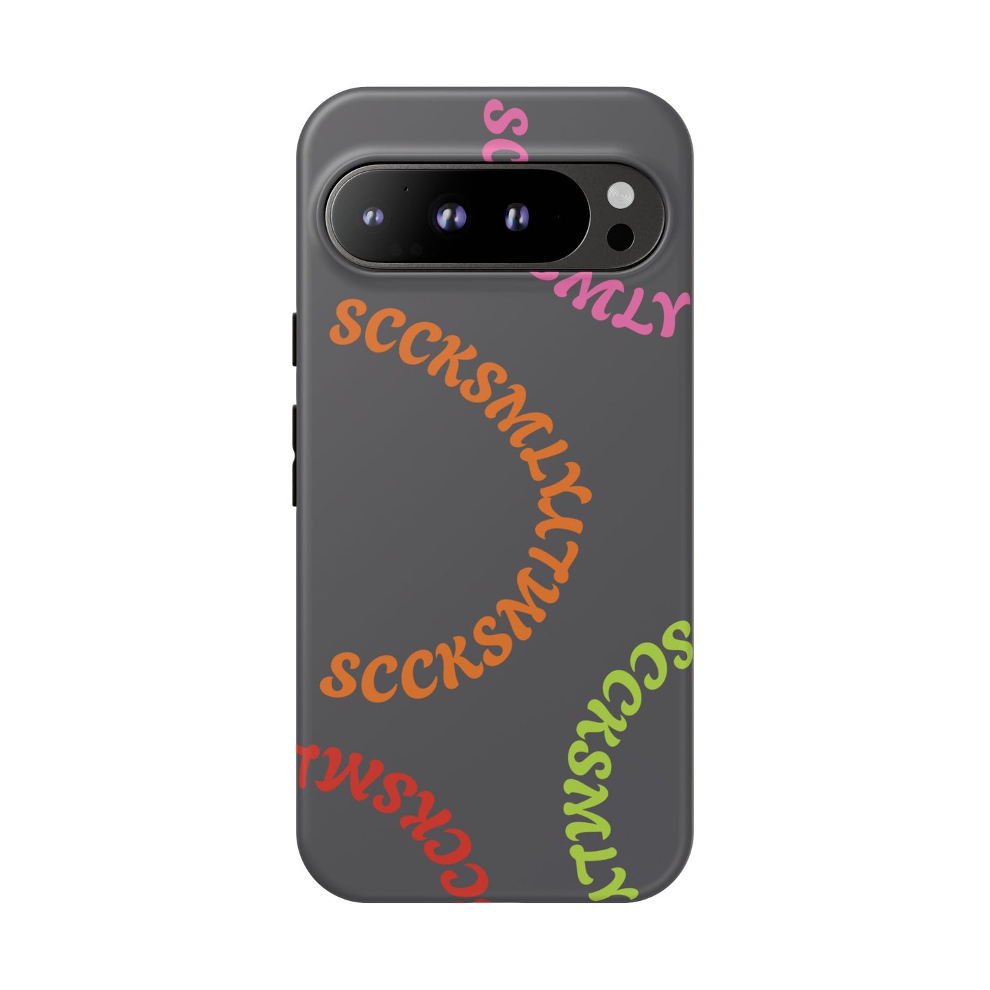 Y2K Wavy Script Tough Case for Google Pixel- Gray
