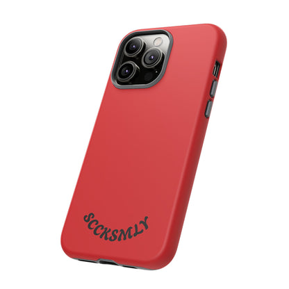 SOLID Screaming Red Tough Case for Apple