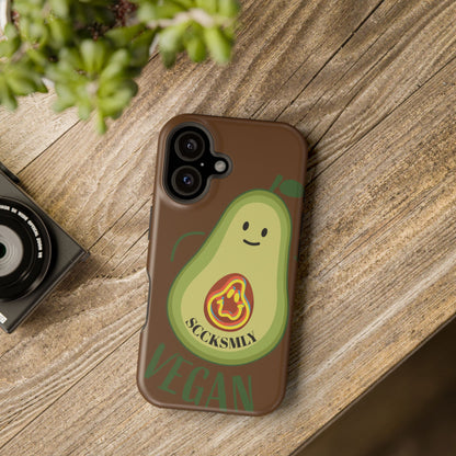 Playful Vegan Avocado Tough Phone Case Apple