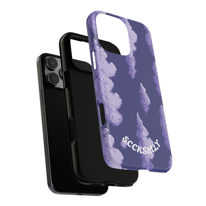 Lilac Pixel Cloud Tough Phone Case for Apple
