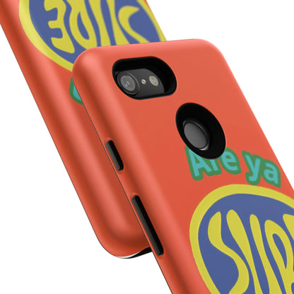 Orange "ARE YA SURE" Tough Phone Case for Google Pixel