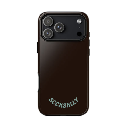 SOLID Espresso Mint Tough Phone Case for Apple