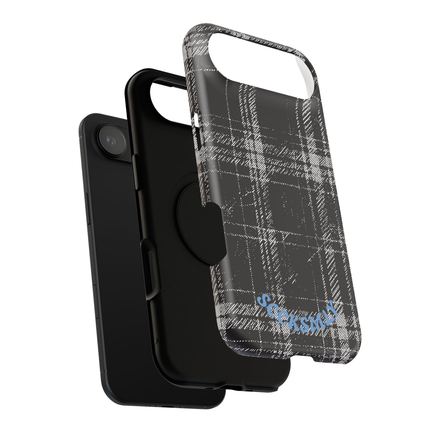 Smoky Grungy Plaid Phone Case for Apple