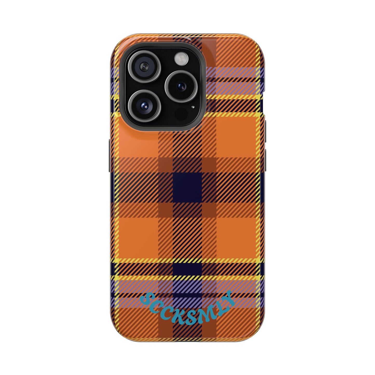 Orange Sickle Plaid  Phone Case for Apple