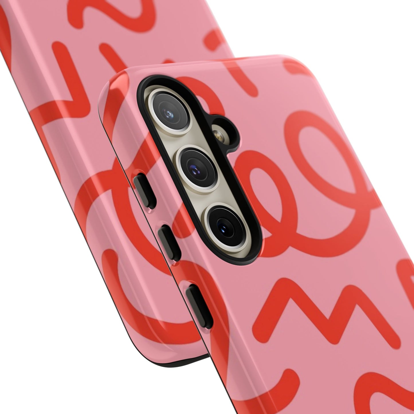 Red Candy Swirls Tough Phone Case for Samsung
