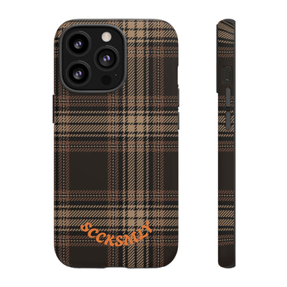 Brown Bread Plaid Tough Phone Case for Apple
