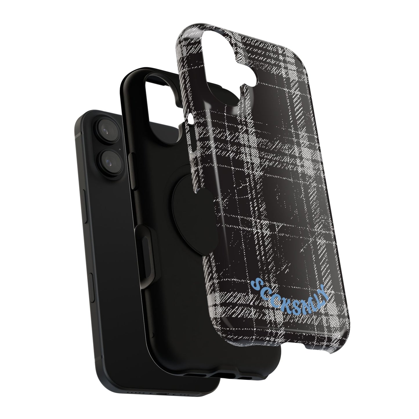 Smoky Grungy Plaid Phone Case for Apple