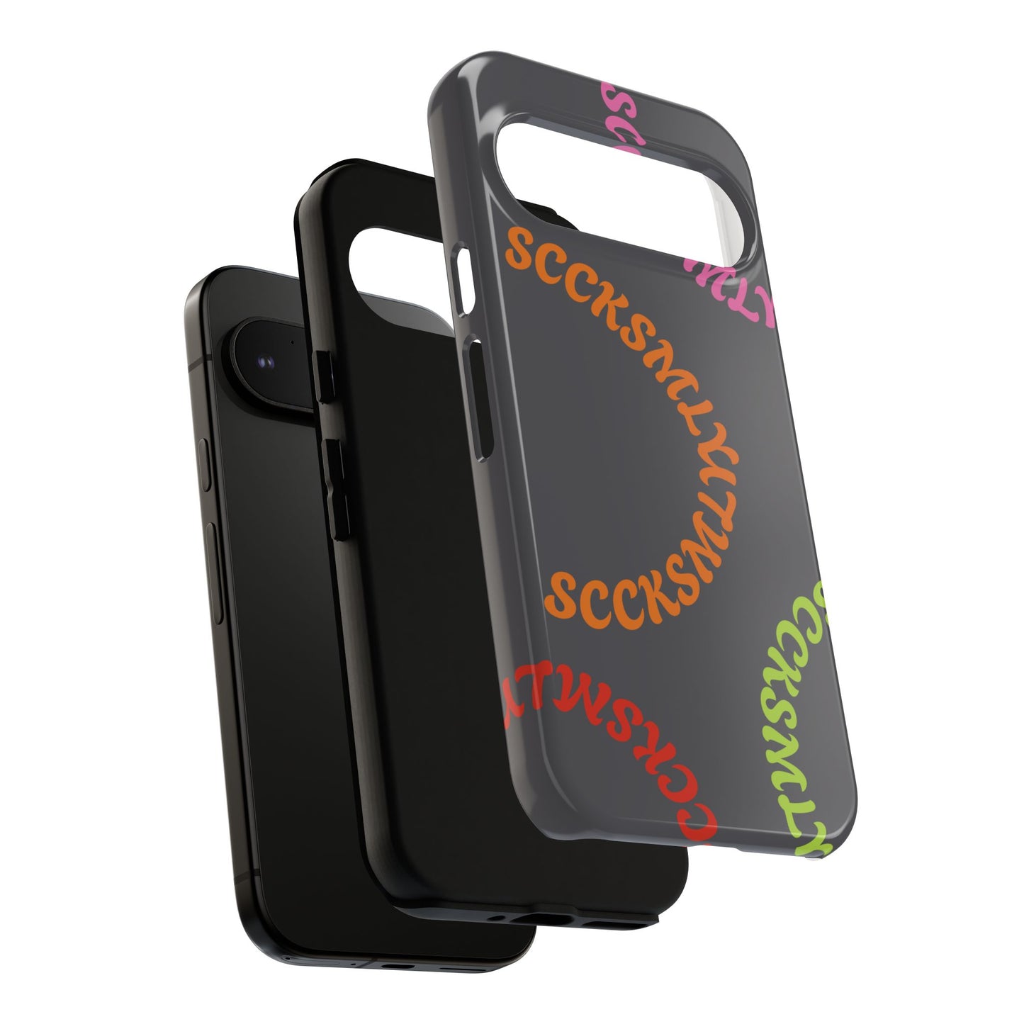 Y2K Wavy Script Tough Case for Google Pixel- Gray