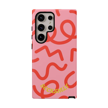 Red Candy Swirls Tough Phone Case for Samsung