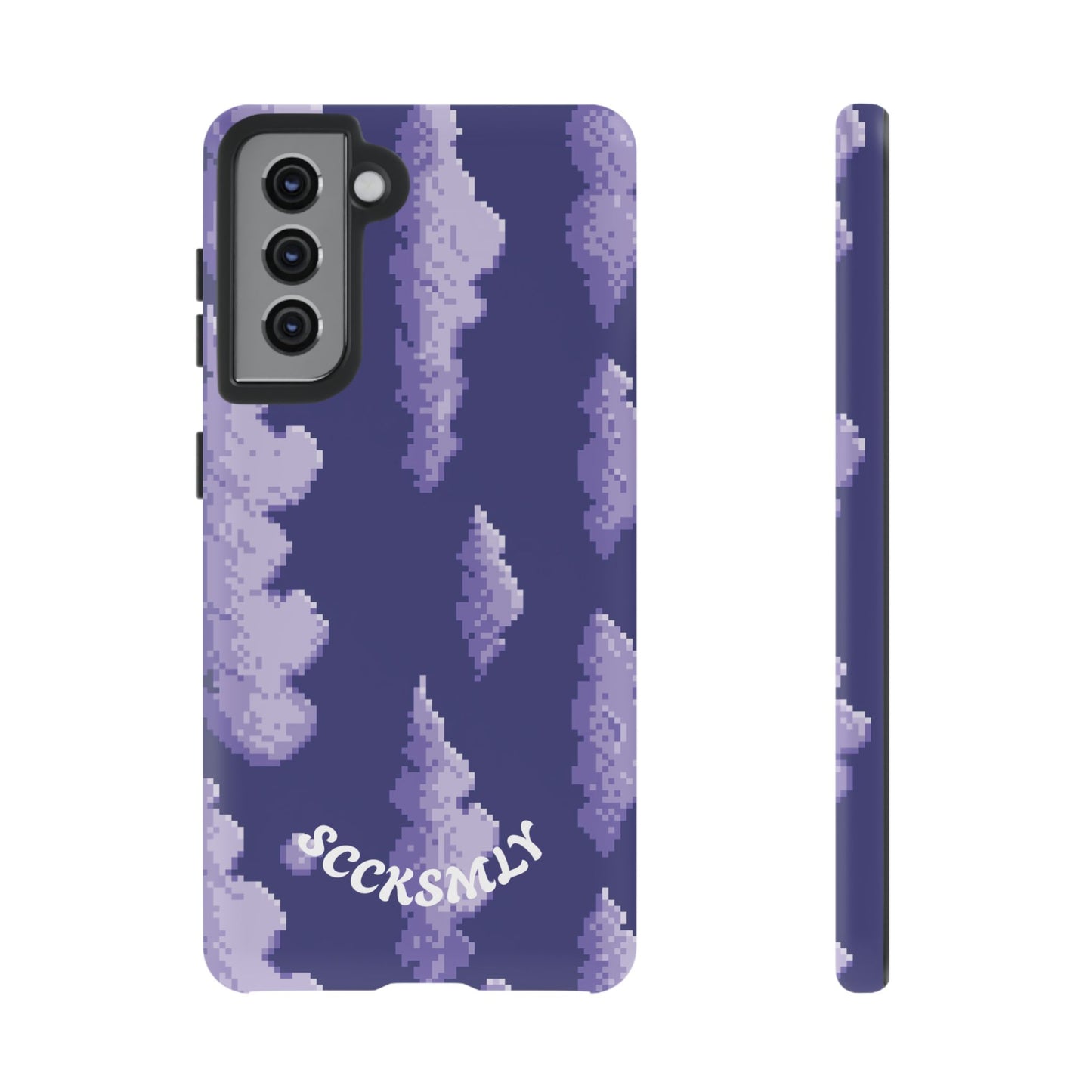 Lilac Pixel Cloud Tough Phone Case for Samsung