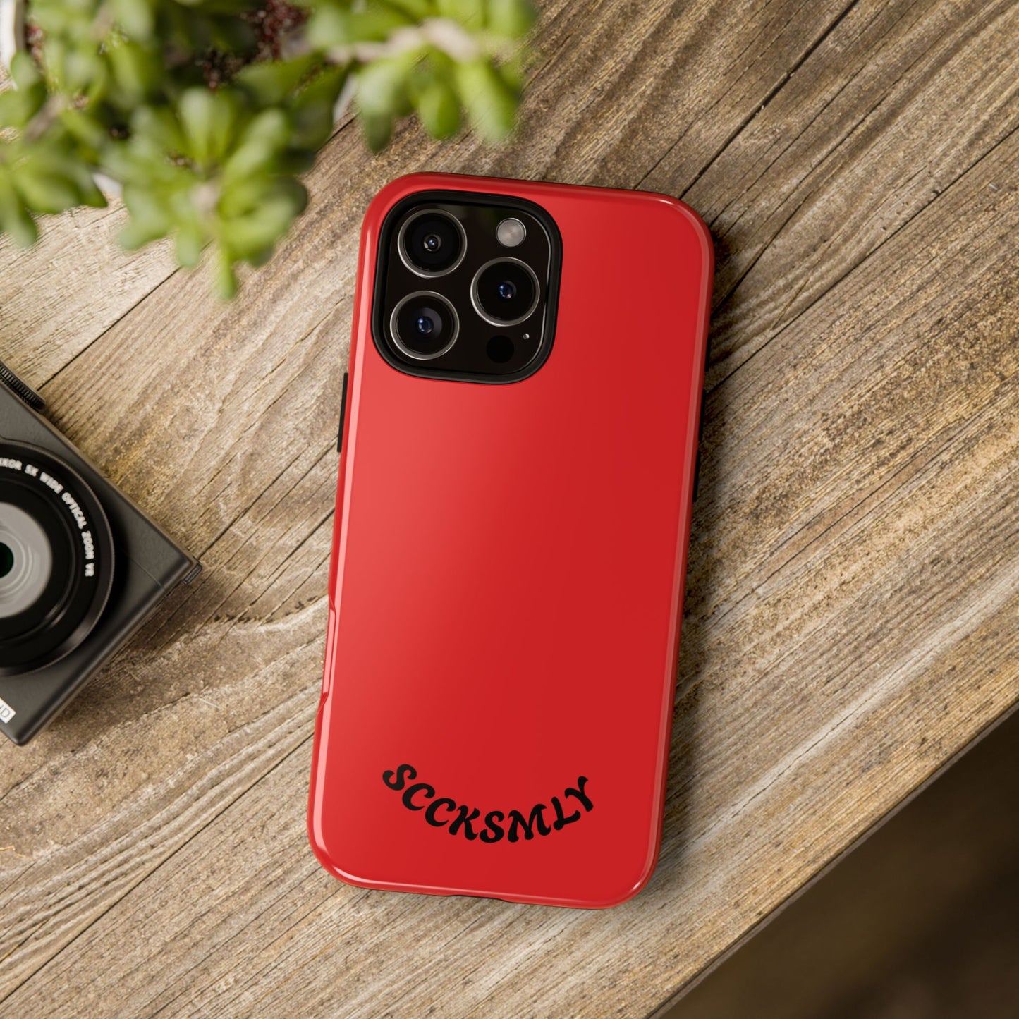 SOLID Screaming Red Tough Case for Apple