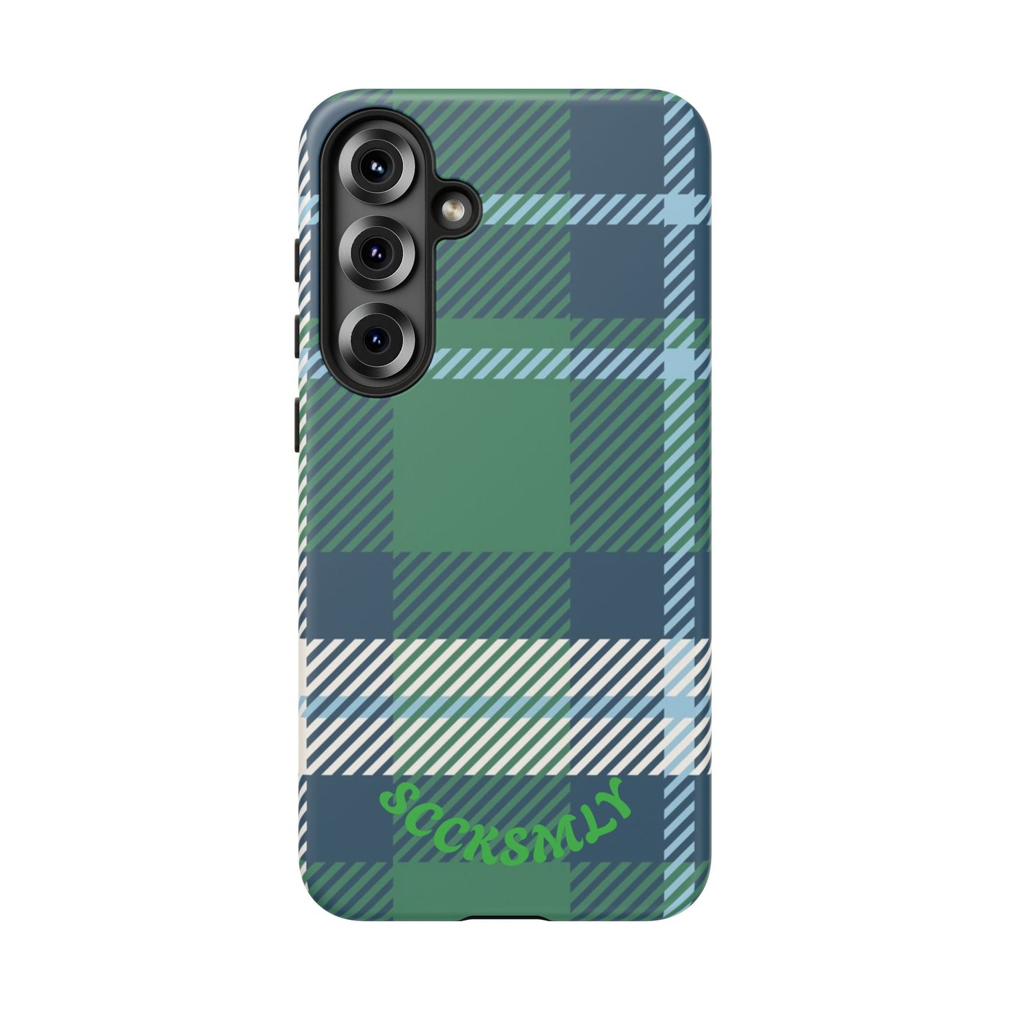 Earth and Sky Plaid Tough Phone Case for Samsung