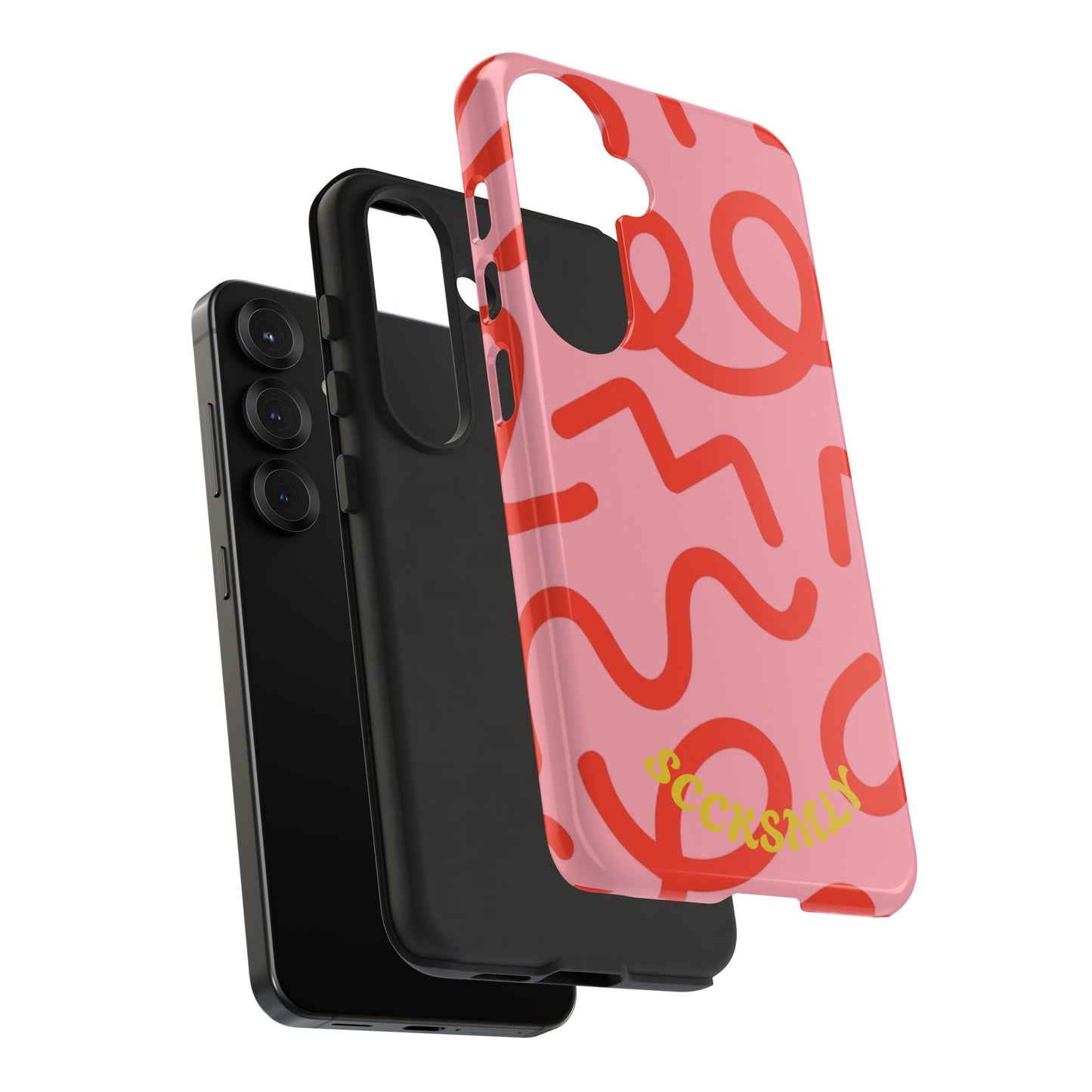 Red Candy Swirls Tough Phone Case for Samsung