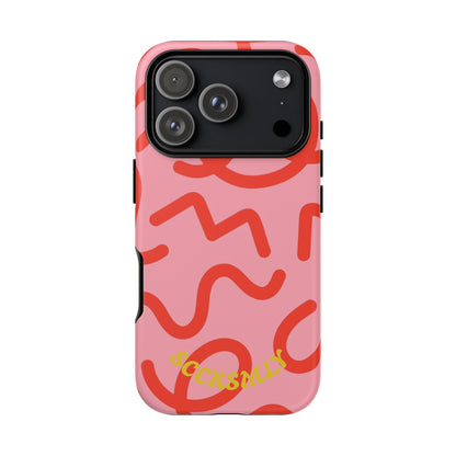 Red Candy Swirls Tough Case for Apple