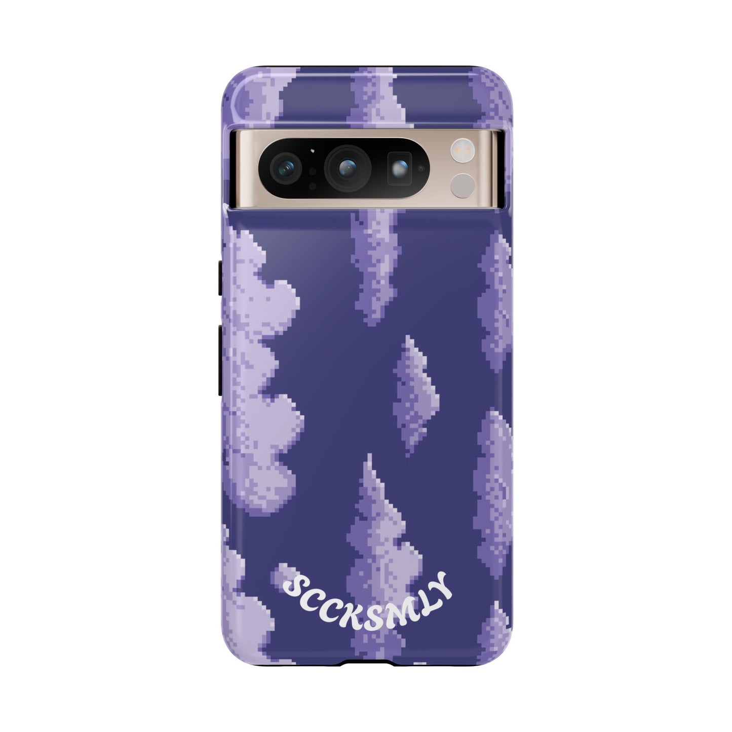 Lilac Pixel Cloud Tough Phone Case for Google Pixel