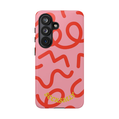 Red Candy Swirls Tough Phone Case for Samsung