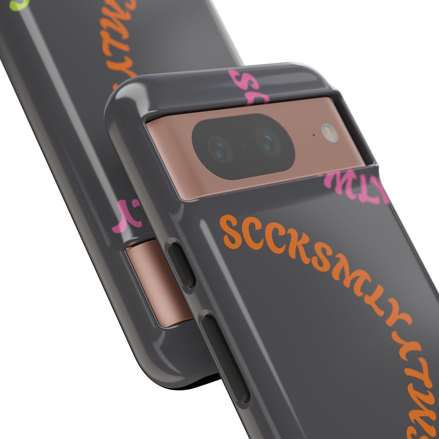 Y2K Wavy Script Tough Case for Google Pixel- Gray