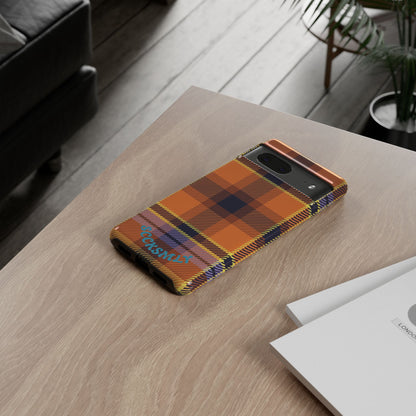 Orange Sickle Plaid Phone Case for Google Pixel