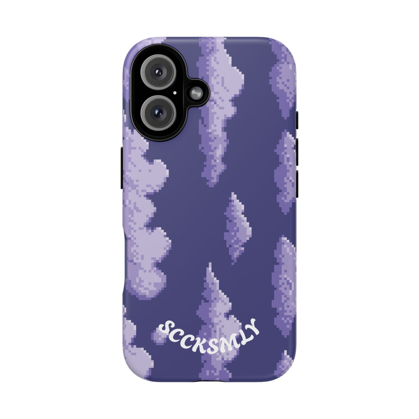 Lilac Pixel Cloud Tough Phone Case for Apple