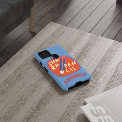Blue "SHARPEN PENCIL" Tough Phone Case for Google Pixel