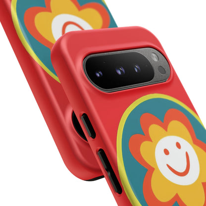 Red "SUNSHINE SMILE" Tough Phone Case for Google Pixel